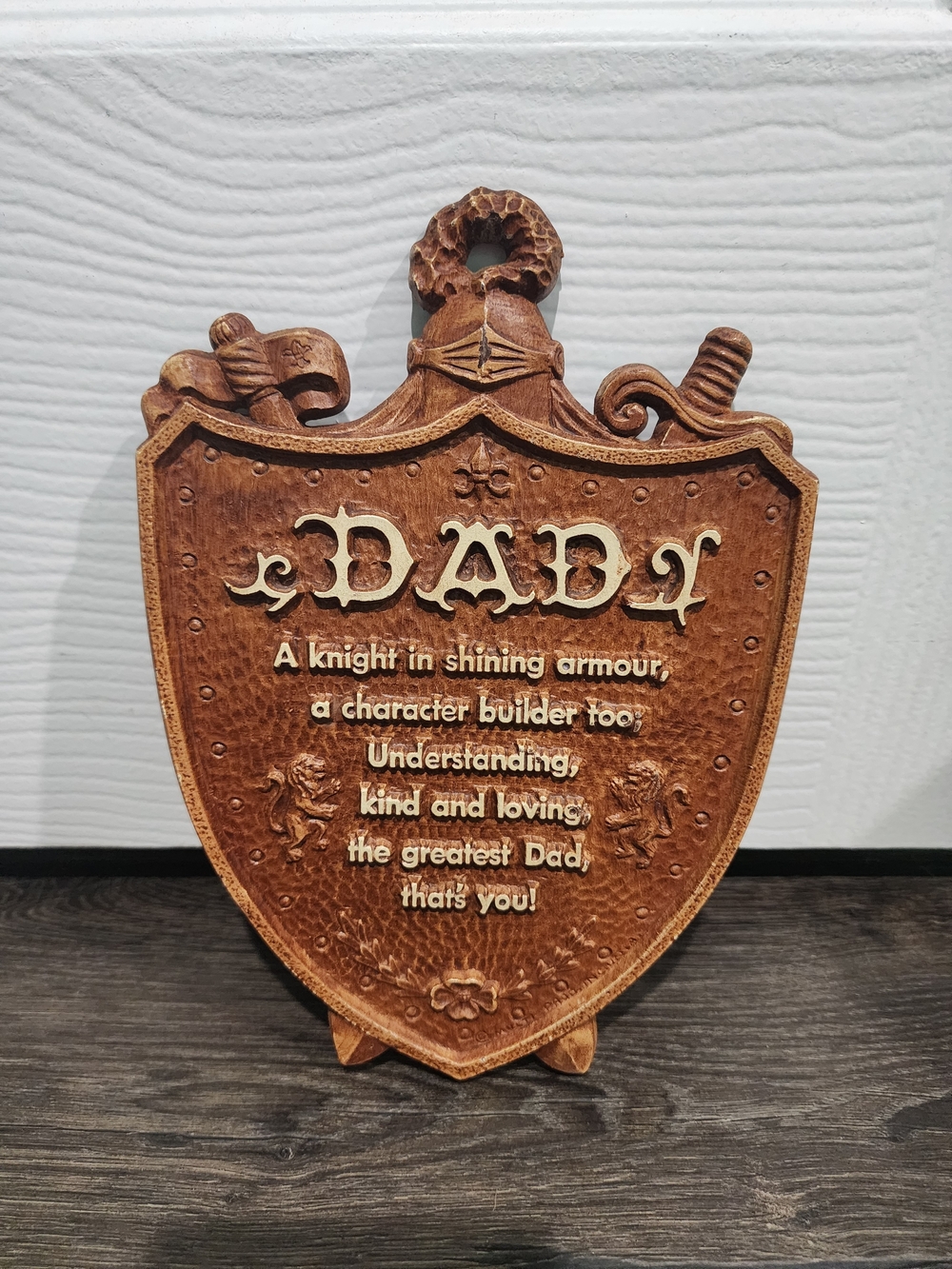 VTG Dad Crest Plaque Wall Hanging Sign
